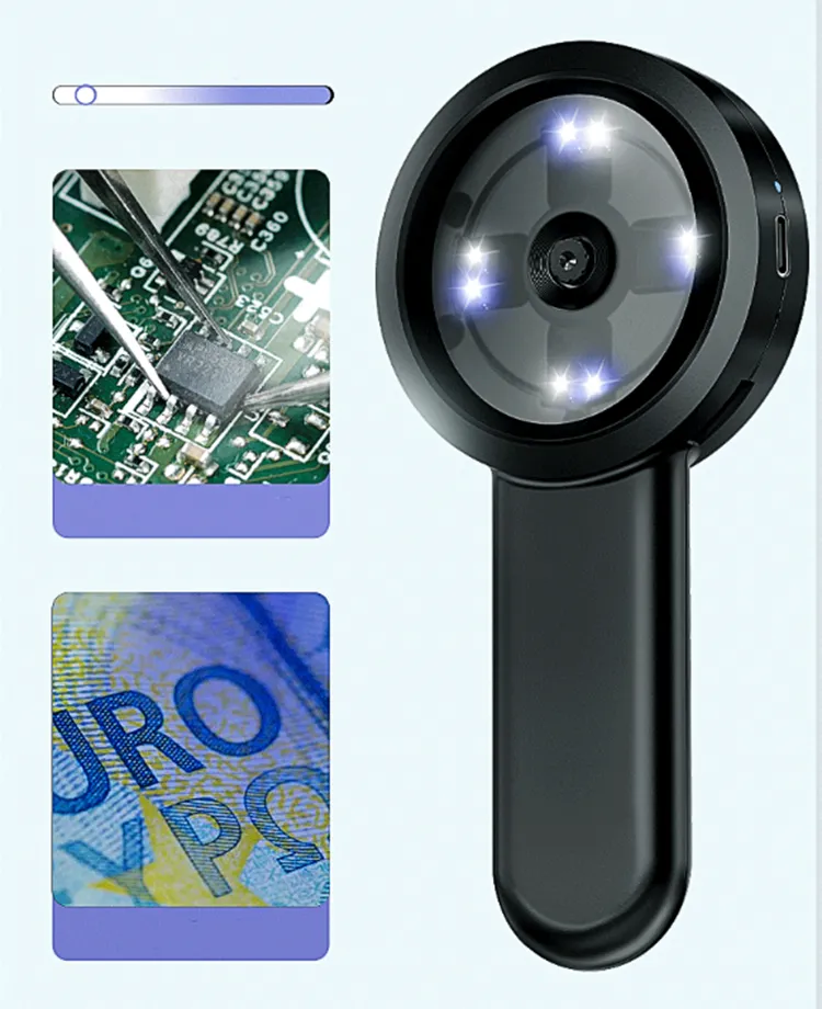 Usb Mouse Magnifier Handheld 60X Digital Microscope Magnifier with 1MP USB Camera and LED ...