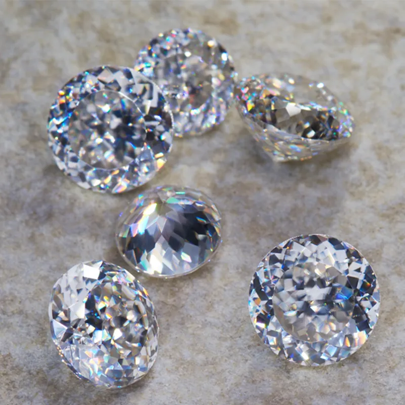 Pierre Précieuse Moissanite Blanche D Couleur VVS1 Ronde 1 Ct Lot Gemme