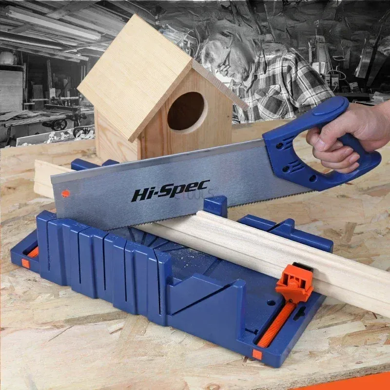 thumbnail image 2 of Miter Saw Box, Woodworking Miter Saw Box Cabinet Wood Gypsum Oblique Cutting Tool, Comprehensive Tool Set, Handsaws (801 2 of 14