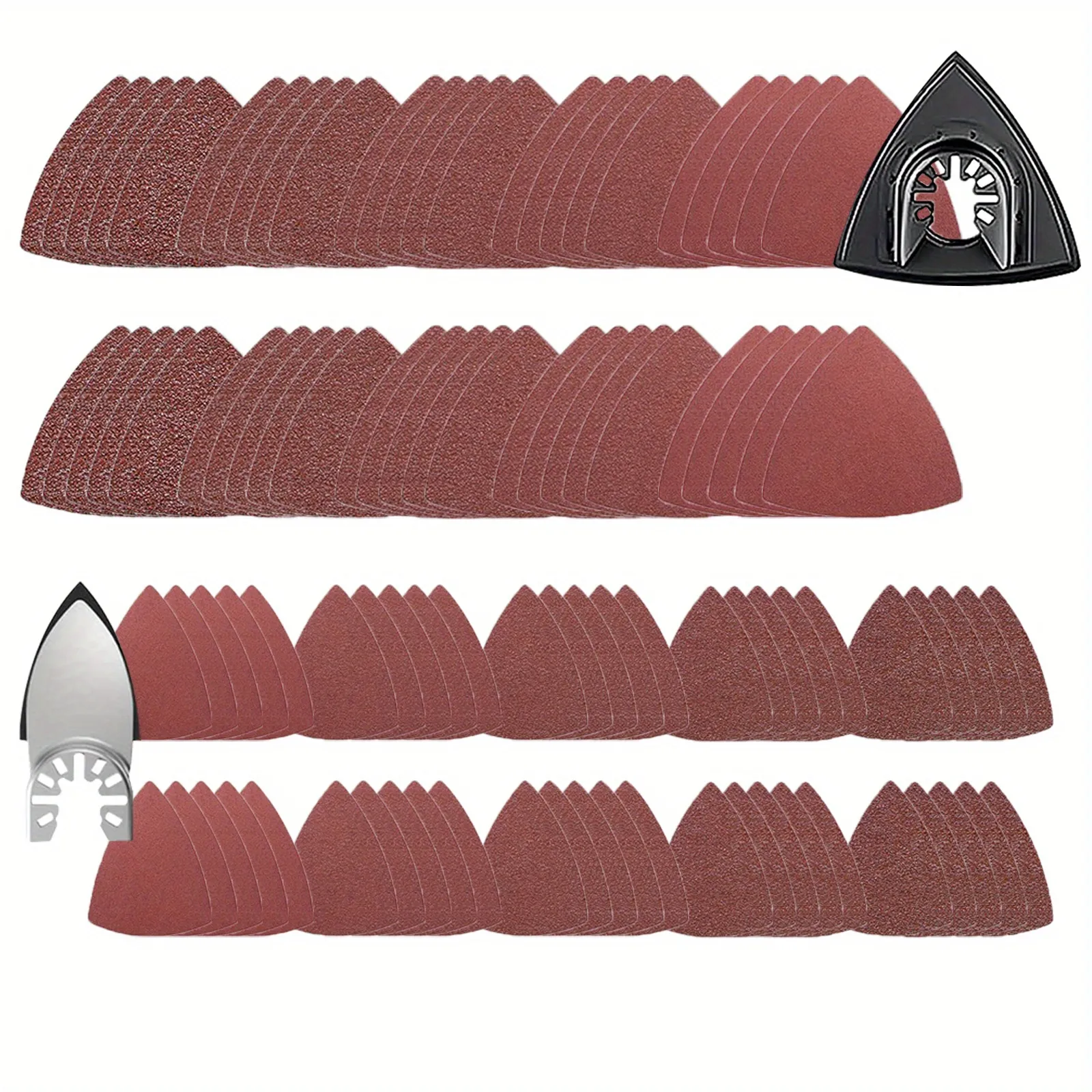 Milwaukee Tools Gulrear 119-Piece Oscillating Tool Sanding Kit Triangle Finger Pads With Multi Grit Sandpaper 1523275 - View #6