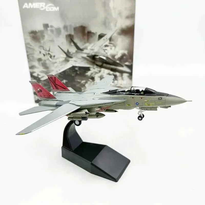 DHgate 1 100 Scale Military Aircraft Model F14 Tomcat Fighter Toy Diecast Metal for Collection Toys Gifts