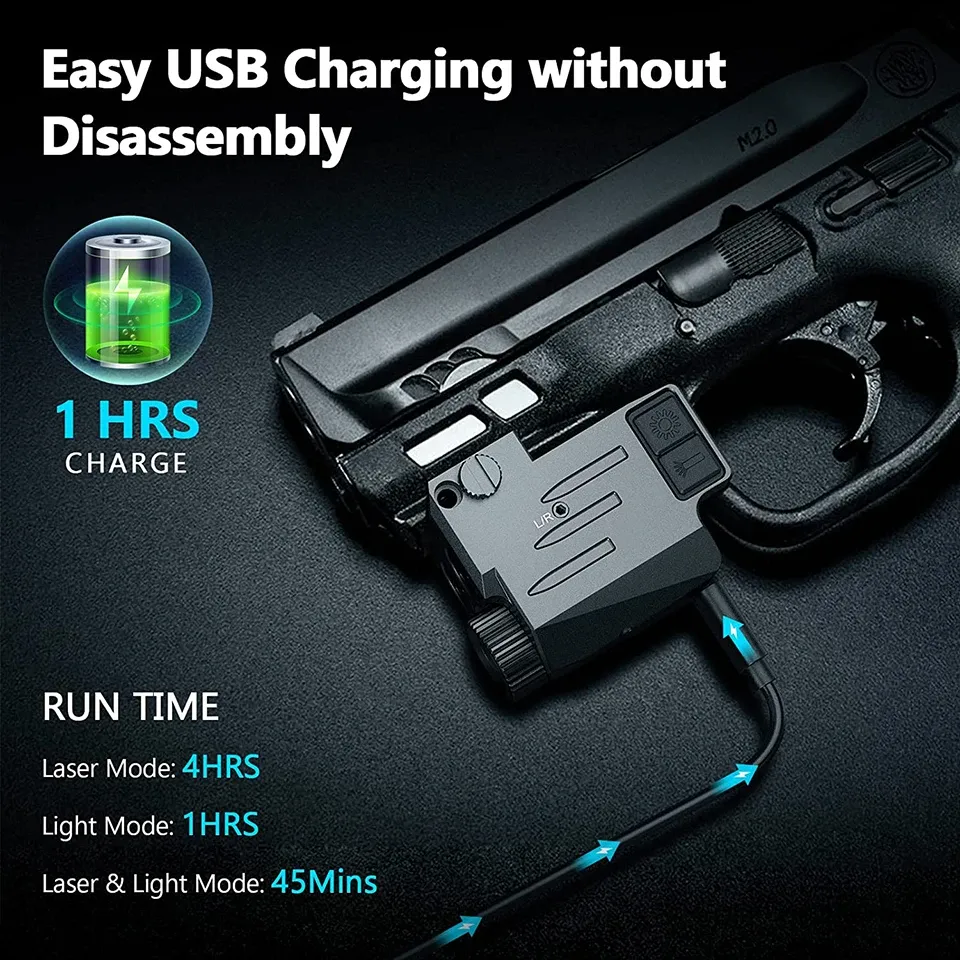 Richfire Green/Red Beam Laser Sight LED Light Combo Long Gun Light ...