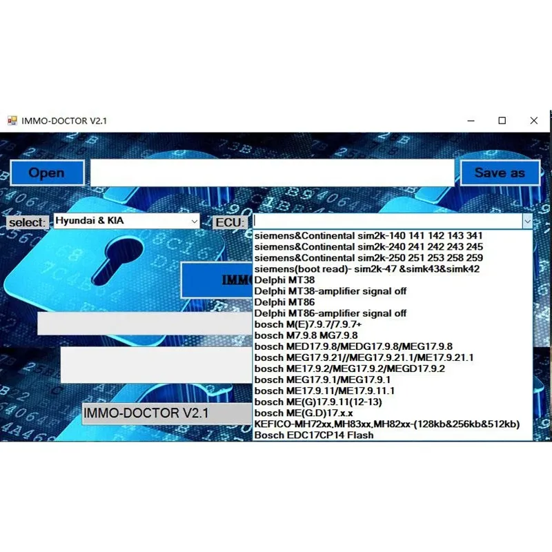 IMMO DOCTOR V2.1 With Unlimited KEYGEN Immo Off Software ECU Chip Tuning for sim2k MT38 ME 17.9.2 MED17.9.8 for BMW for Hyundai