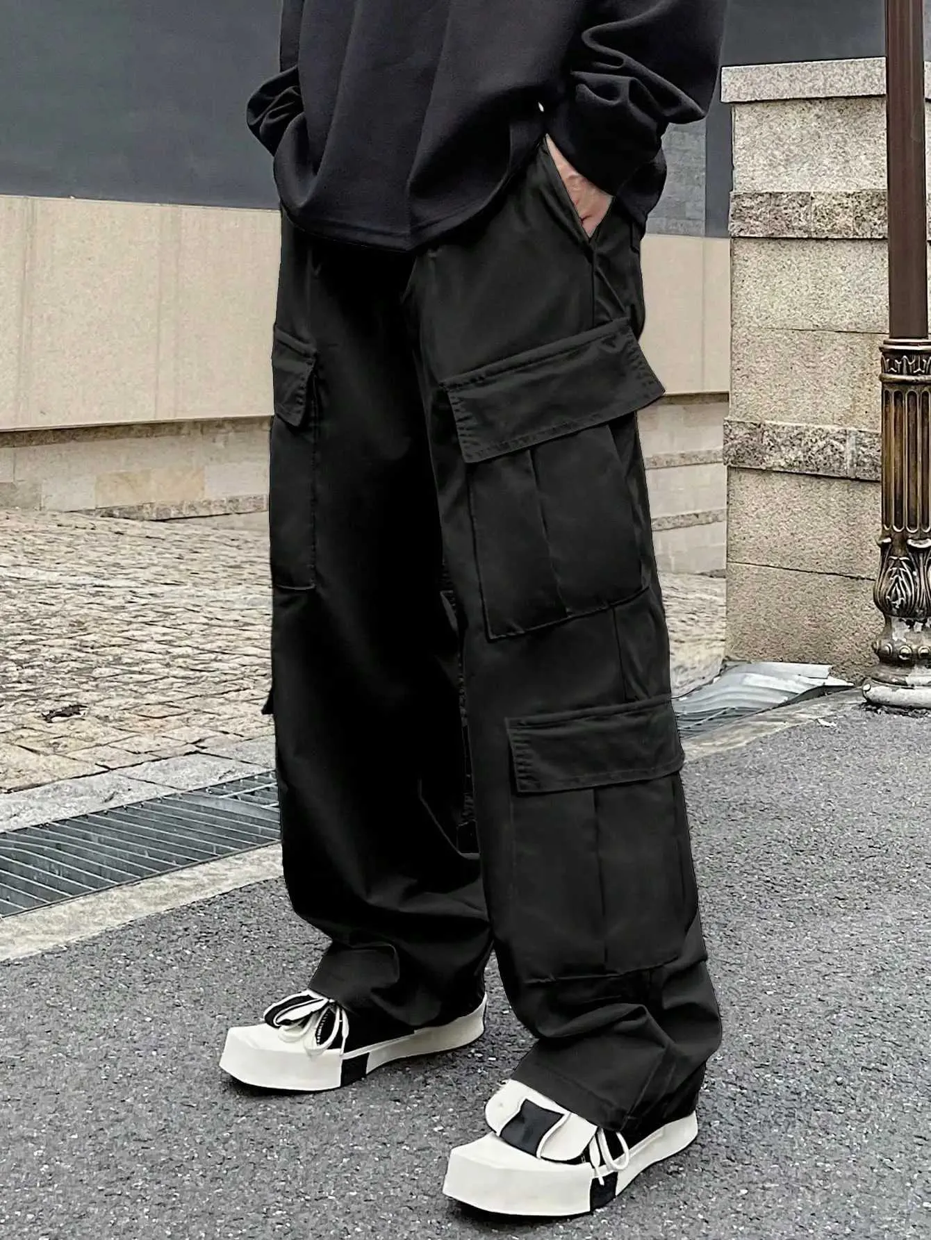 Straight leg cargo pants mens best sale