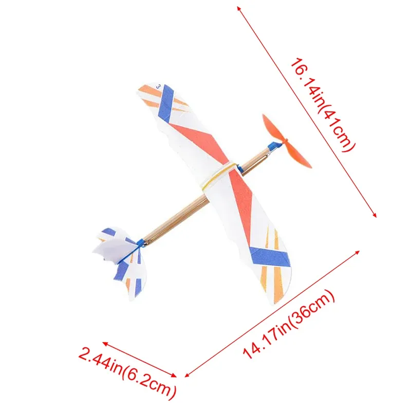 RUBBER BAND ELASTIC Powered Aircraft Glider Flying Plane Airplane DIY