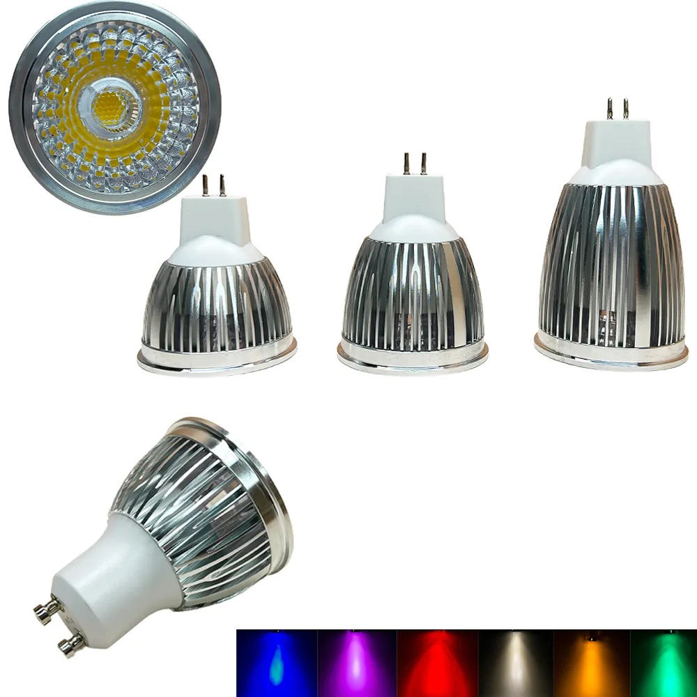 LED Light Bulb GU10 MR16 GU5.3 E27 E14 3W 5W 7W COB Lamp 85-265V 110V ...