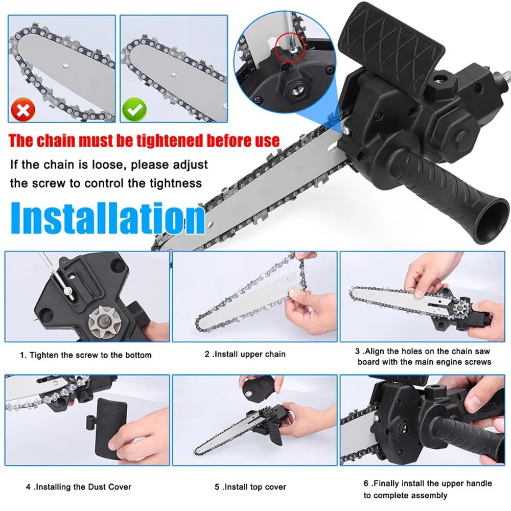 Metal Cutting Drill Attachment: Portable 6 Inch Chain Saw Attachment ...