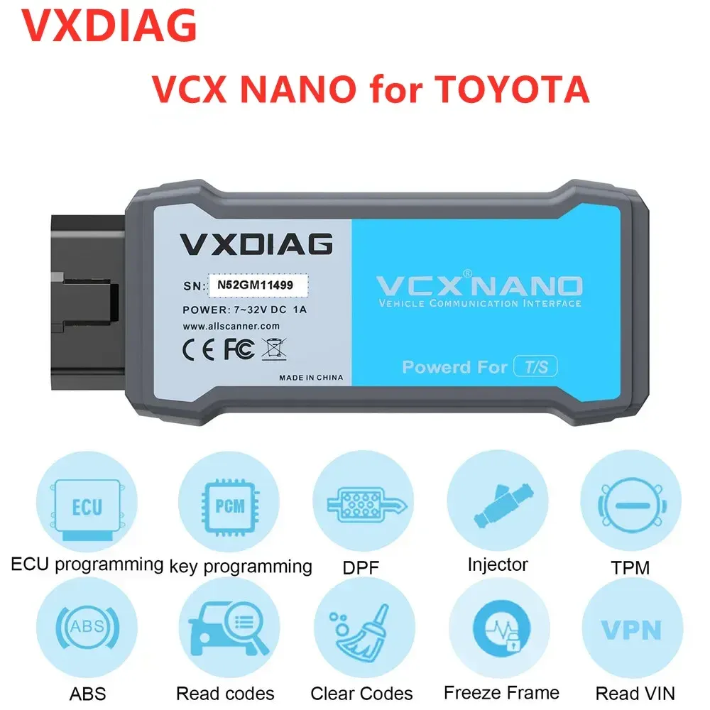 メンテナンス TOYOTA VCX NX400 Pro WIFI+USB VXDIAG NANO NX400PRO for Toyota Lexus J2534 Programming Car OBD2