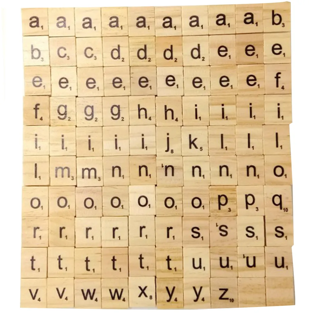 Wooden Alphabet Tiles Set for Kindergarten, DIY Name Tags and Craft ...
