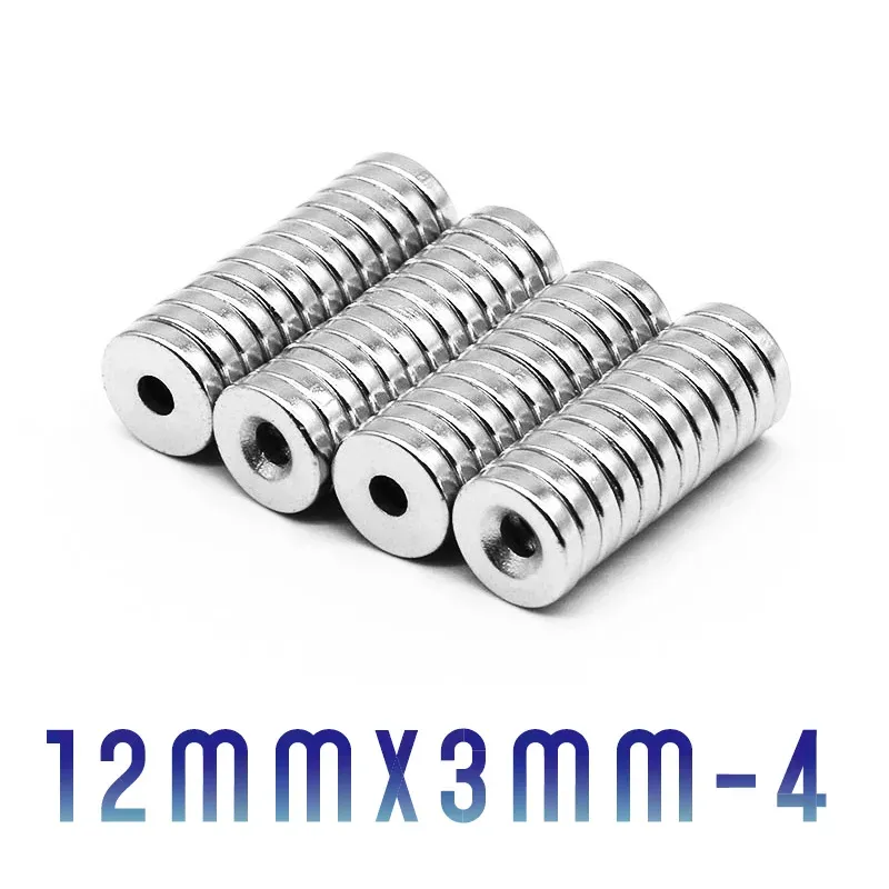 Rare Earth Neodymium Magnets - Countersunk Ring With 4mm Hole - Choose 25, 50, Or 100 Pack