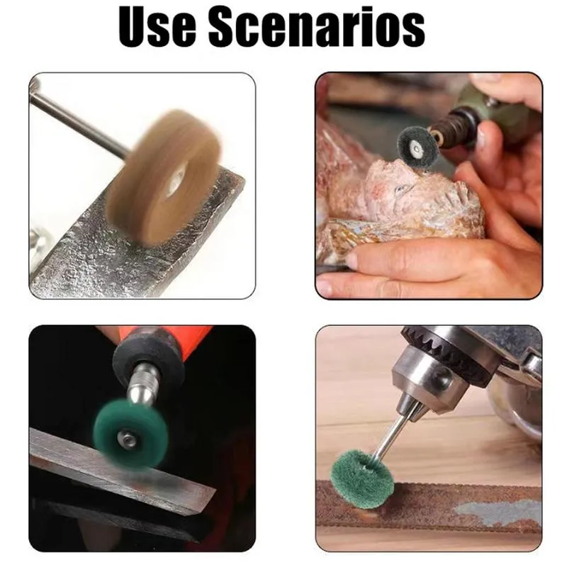 Rustibus 1600 Buffing Tools Grinding Sanding Head Abrasive Buffing Wheel Cup Brush Set Drill ...
