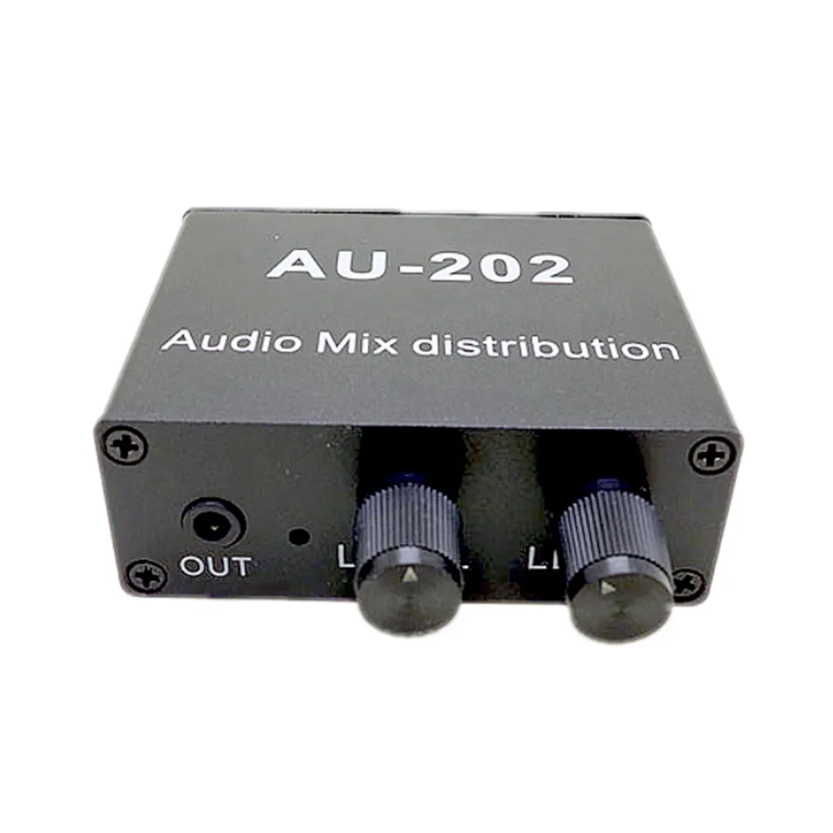 AU-202 audio mixer equalizer with 2 Inputs and 2...