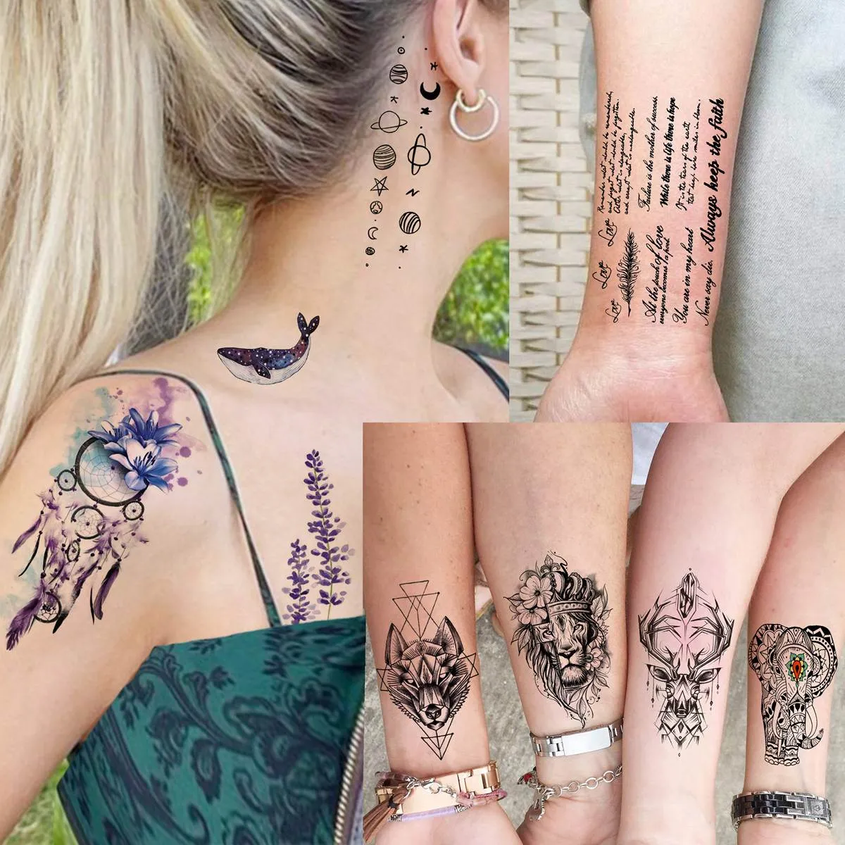 66 Sheets Temporary Tattoo Neck Finger Watercolor Butterfly Flower Fake  Tattoos Sticker Body Art from Dhgate Tattoo Guns Kits - price 17.18, image size:1200x1200