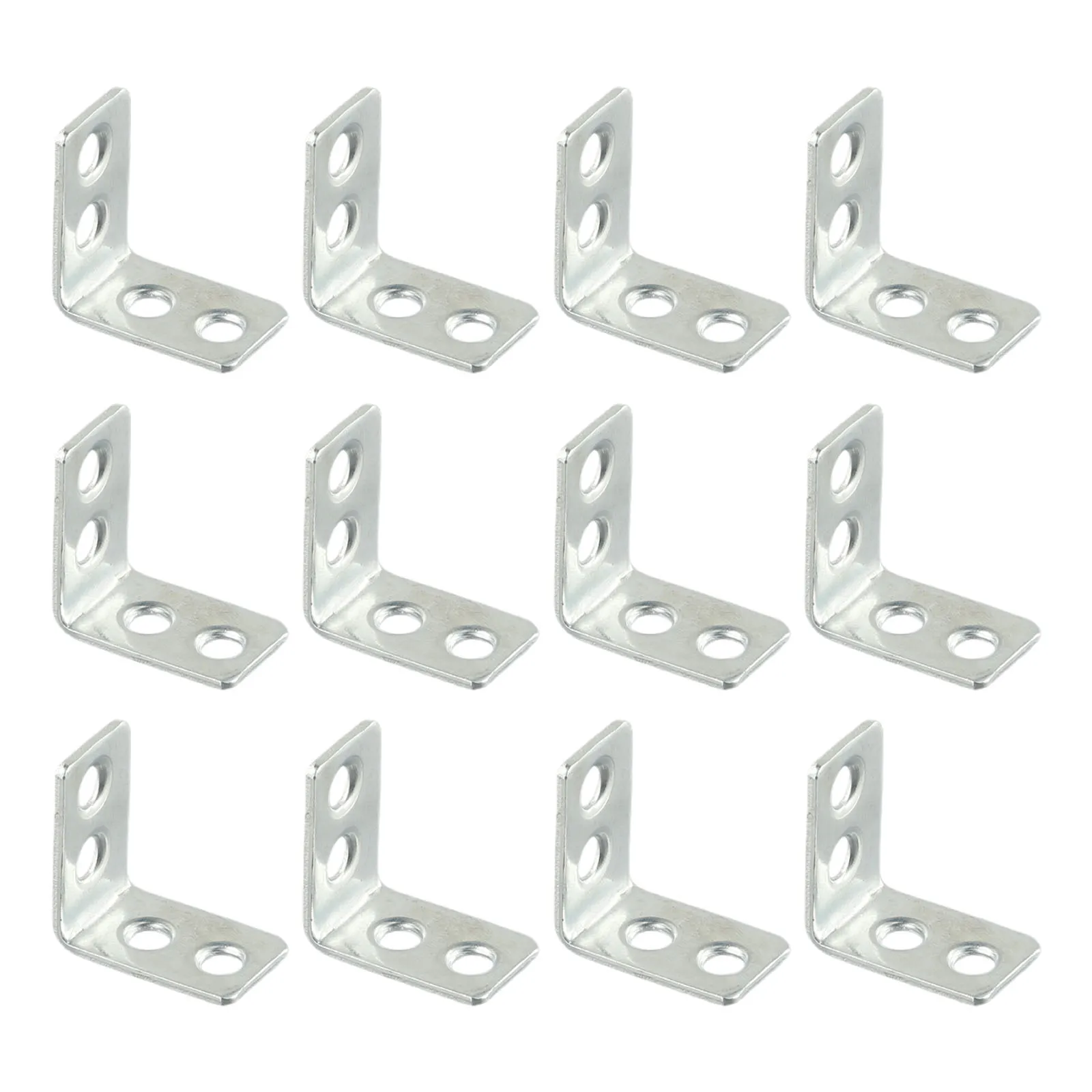 25-Pack Stainless Steel L Corner Brackets – 90-Degree Angle Brace For Shelves, Tables, Beds & Chairs, With Screws