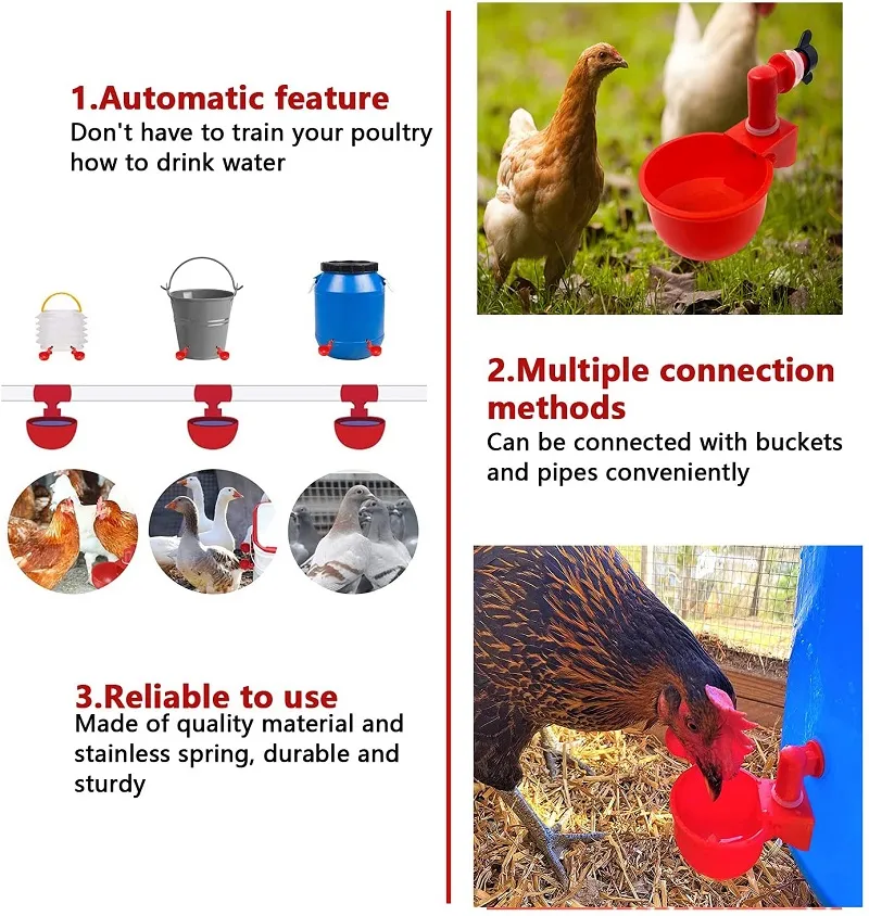 22-Piece Chicken Water Nipple Kit With Drill Bits – Automatic, Non-Leak Waterer For Chicken Coop