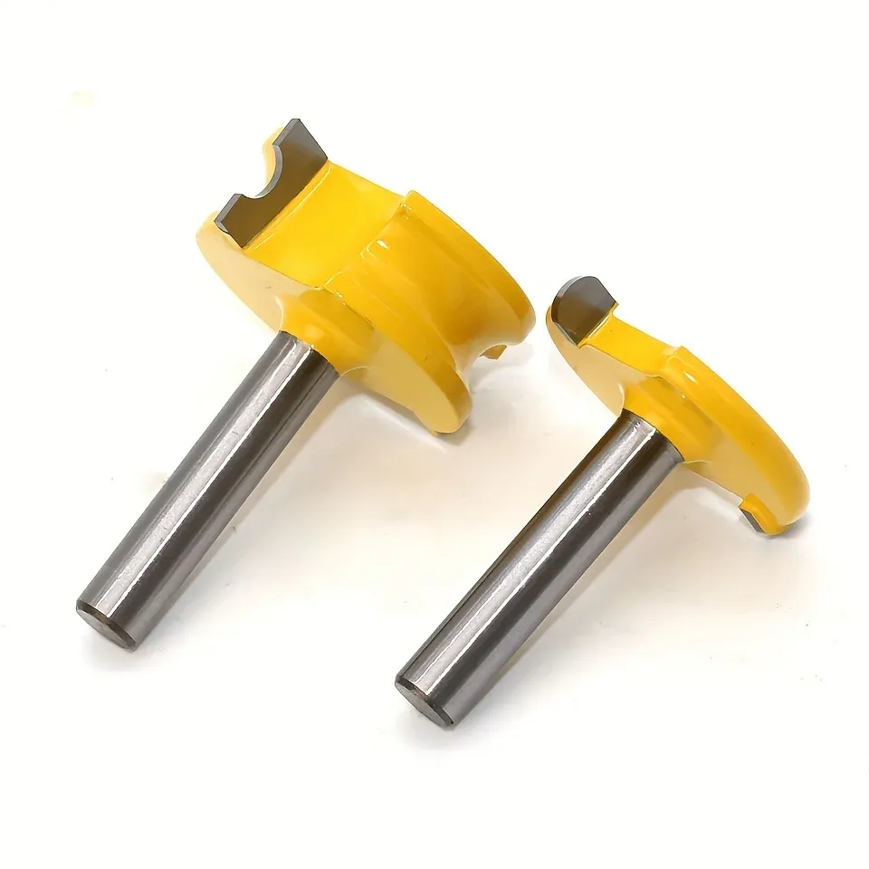 1/4 in and 1/2 in Shank T-Slot Tongue and Groove Cutter for Woodworking ...