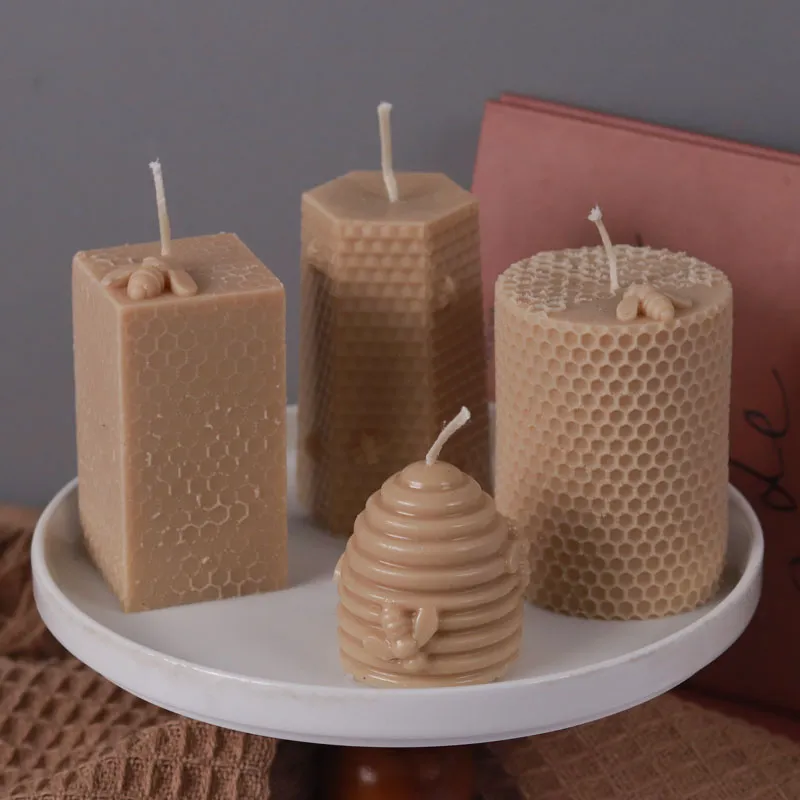 Moule En Silicone Forme Abeille - Pour Bougies 3D, Savon, Plâtre - Réutilisable, Résistant à La Chaleur (-20°C à +230°C) - 3