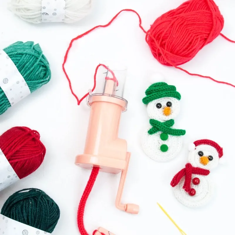 Upgraded Mini Knitting Machine Kit: Hand-Cranked Weaving Machine for ...