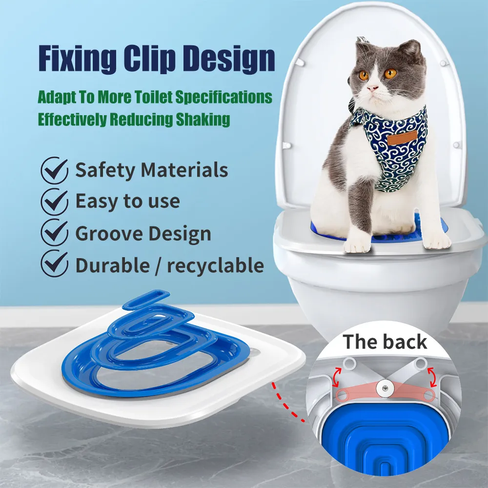 Reusable Cat Toilet Trainer With Detachable Plastic Potty Training Kit And Litter Box Mat Accessories For Pet Flushable Cat Litter From Quanyuanfacai 15.17 DHgate.Com