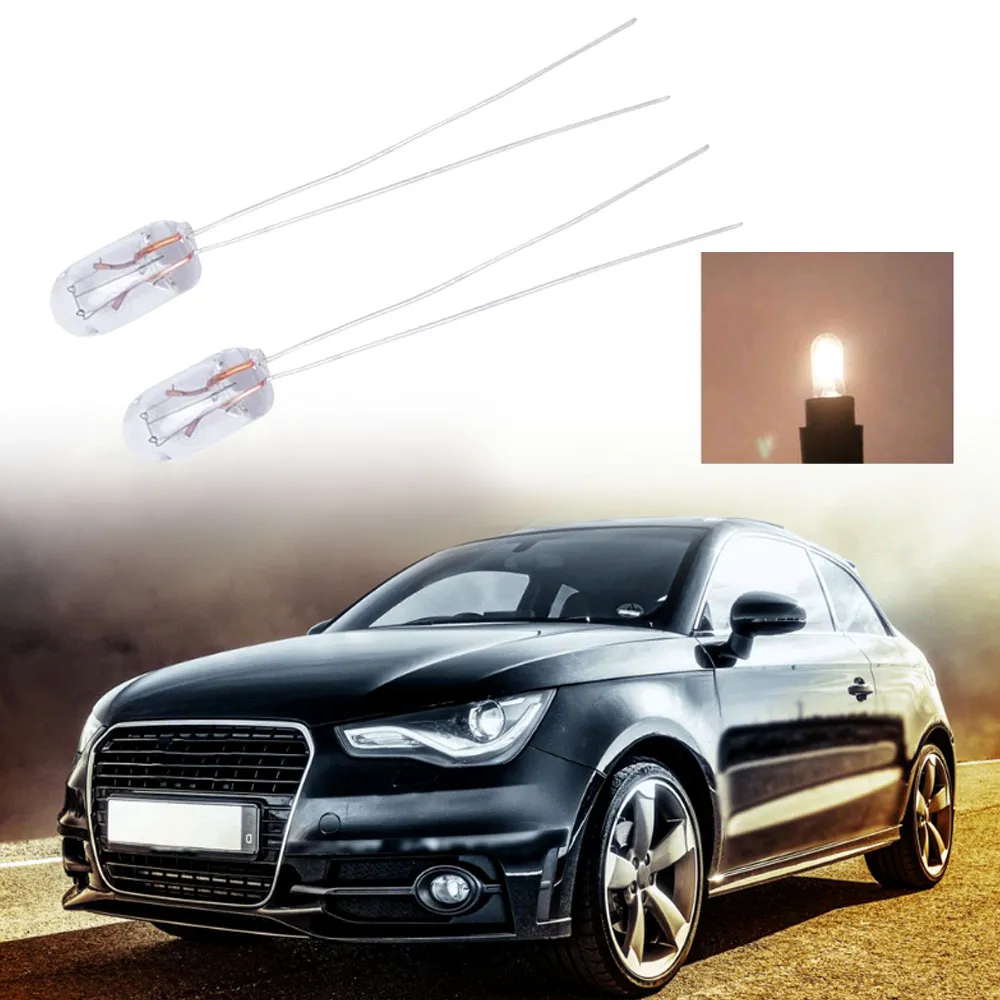 10-Pack T5 LED Dashboard Lights With PC74 Sockets – Super Bright 5050 SMDs, 12V White