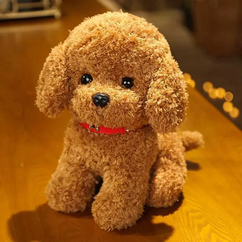 DHgate Realistic Stuffed Teddy Dog Plush Animal Soft and Huggable Puppy Toy for Childrens Play Toys Gifts