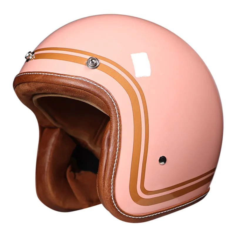 Chrome Motorcycle Half Helmet Moped Vespa Helmet DOT Approved