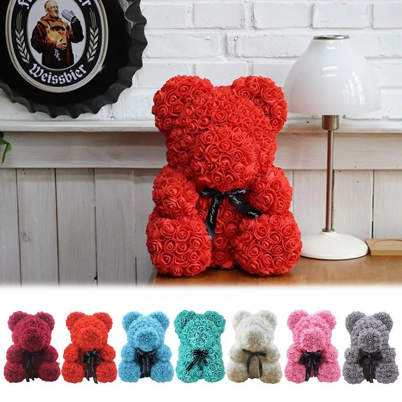 Valentine's Day Gift: Forever Teddy Bear Rose Artificial Flowers Gift ...