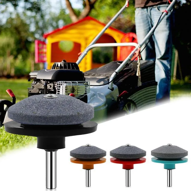Lawn Mower Blade Sharpener Rotary Drill Grinder for Lawnmower Blades in Garden Yard Universal Grinding Balancer Tool