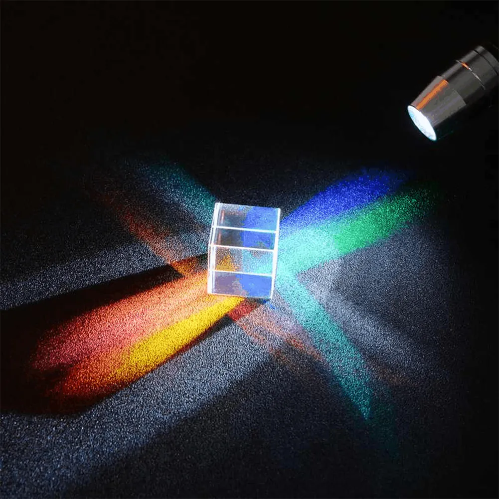 TopHomer 1 X Clear K9 Crystal Triangular Prism For Photo Rainbow Lights Crystal Optical Prisms Glass Physics Teaching Broken Light Spectrum, 150 Mm - View #5