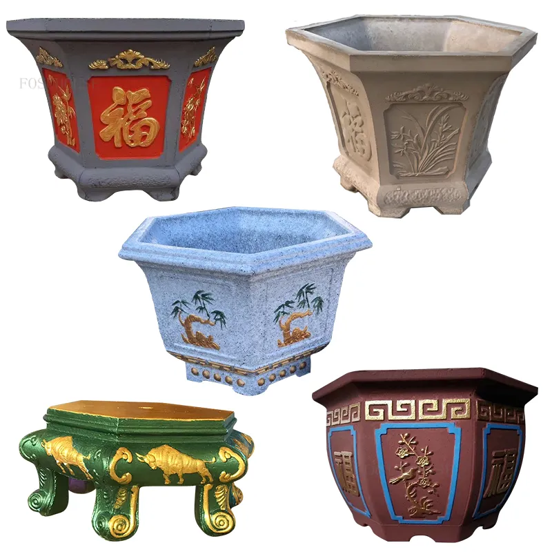 Plastic Garden DIY Flower Pot Making Mold Concrete Mold Flower Pot Mold for Planter Home DIY