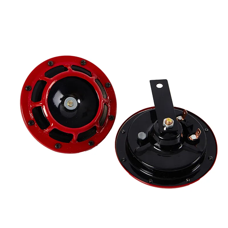 Dyno Racing 12V Snail Horn Kit - 115dB Super Loud Electric Blast Tone - Red