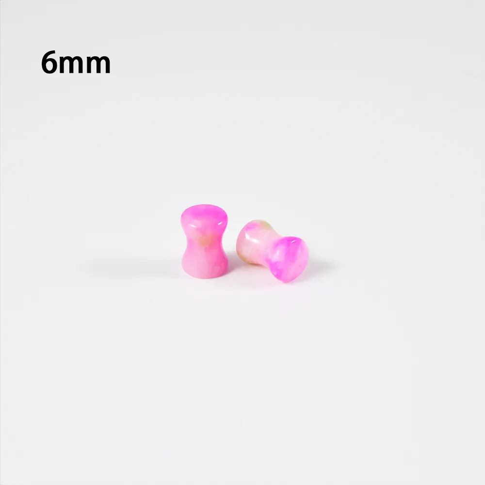 PAIR-Stone Onyx Black Saddle Flare Ear Tunnels 10mm/00 Gauge