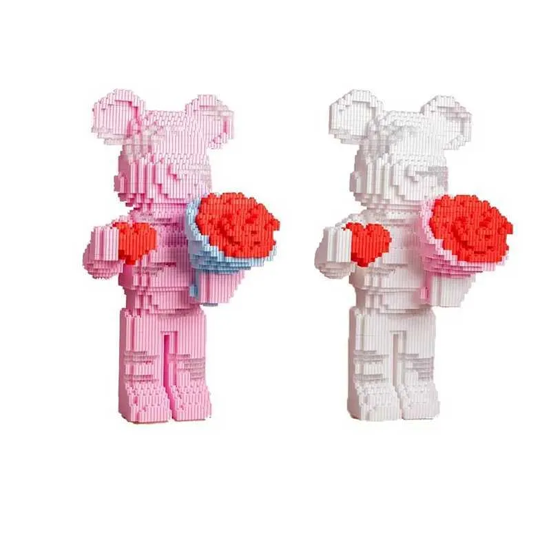 Blocks Violent Bear Building Block Toy Highly Adorable Particle DIY ...