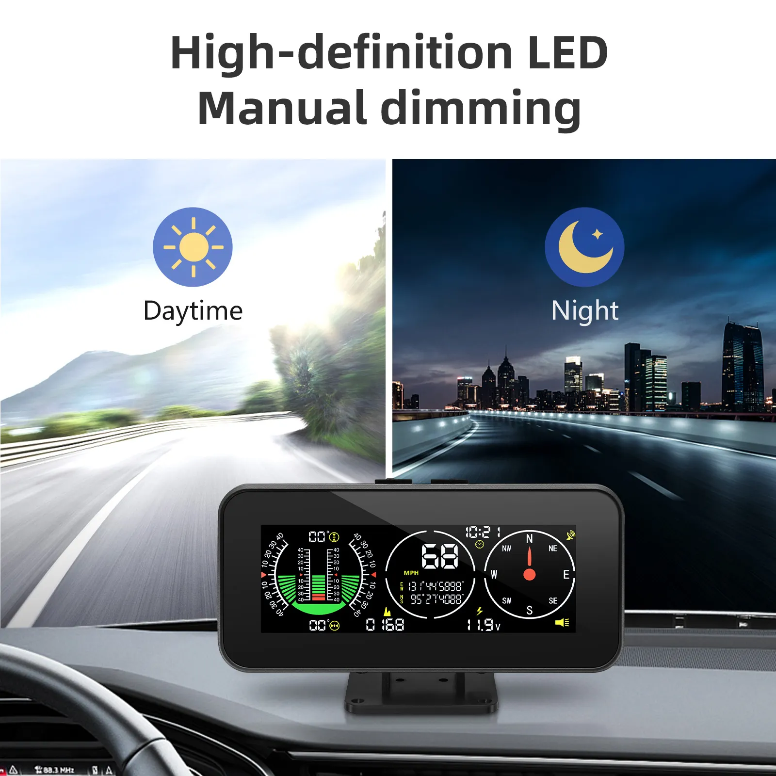 Universal Digital Speedometer Head Up Car HUD Display - GPS Speedometer ...