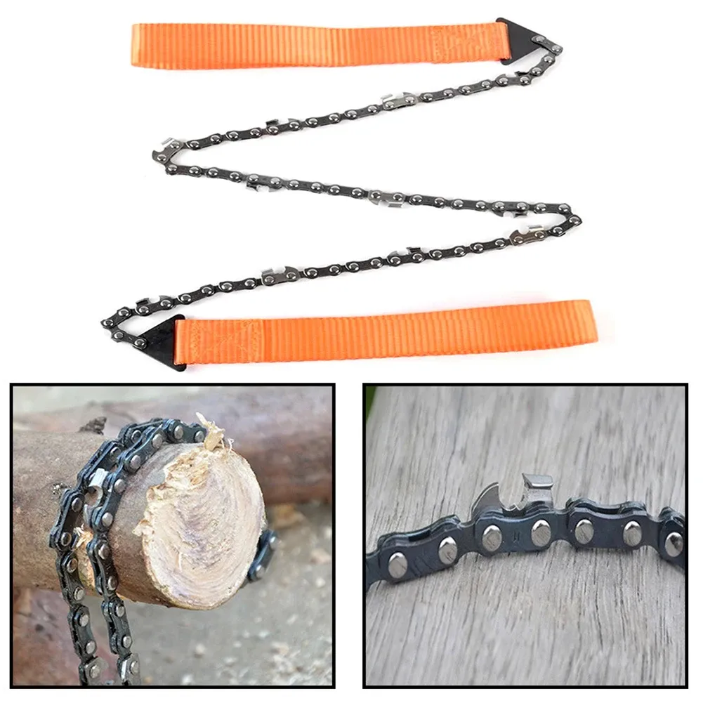 Sportsman Pocket Chainsaw 36 Inch Long Chain With Fire Starter Best Compact Folding Hand Saw Tool For Survival Gear, Camping, Hunting, Tree Cutting Or Emergency Kit. Replaces Your Pruning & Pole Saw - View #4