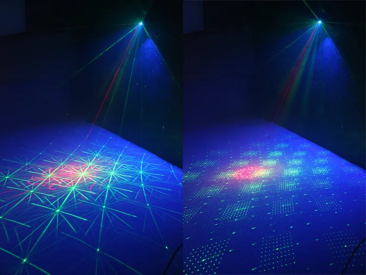 8 eyes laser projector with 240 RGB UV LED patterns USB-powered party ...
