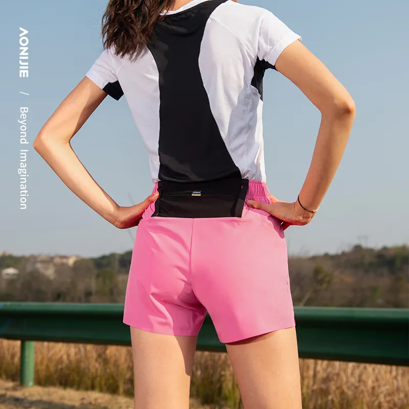 Women's running shorts with zipper pockets cheap