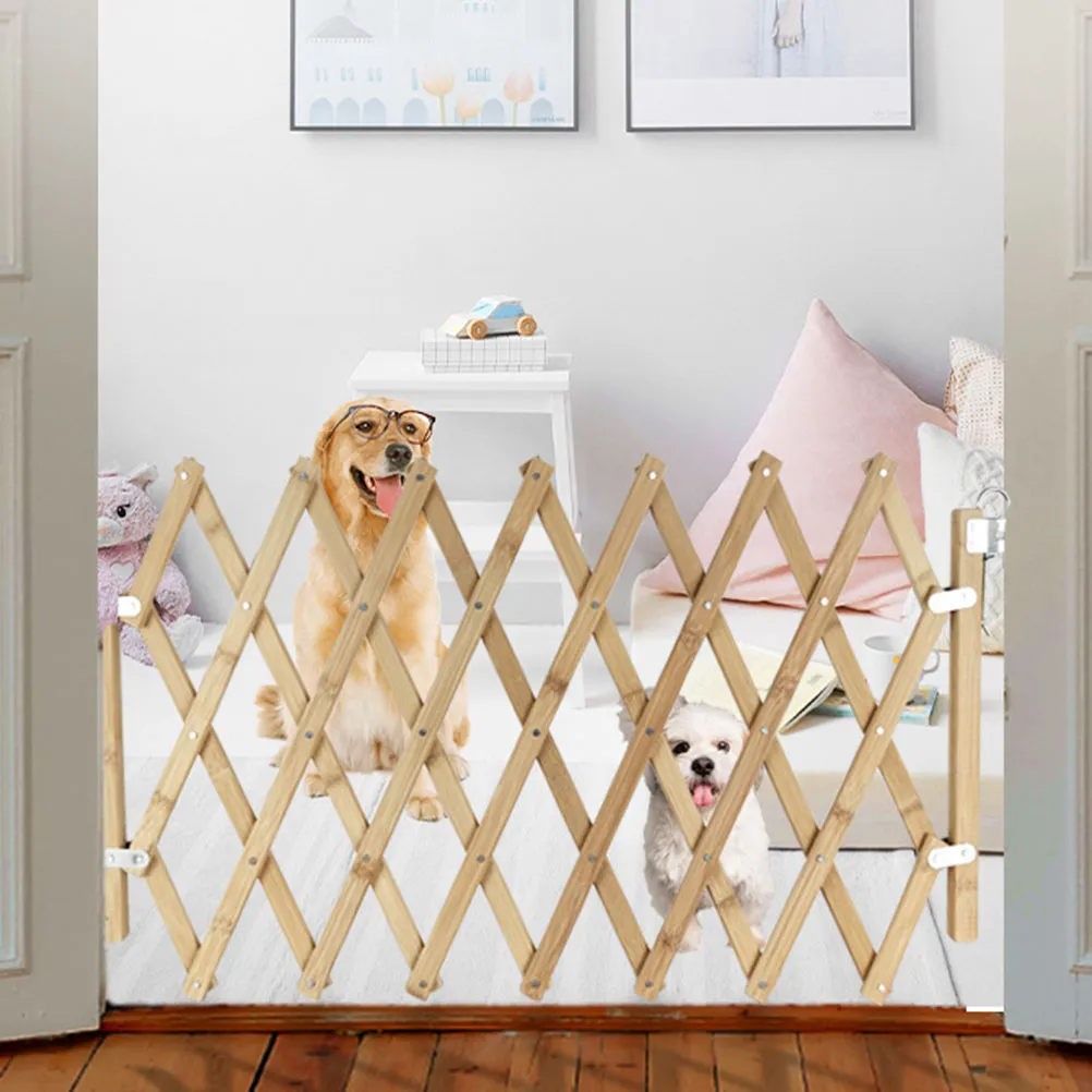 DHgate Wooden Pet Gate Sturdy Portable Dog Gate for Doorway Home and Hallways Pet Supplies