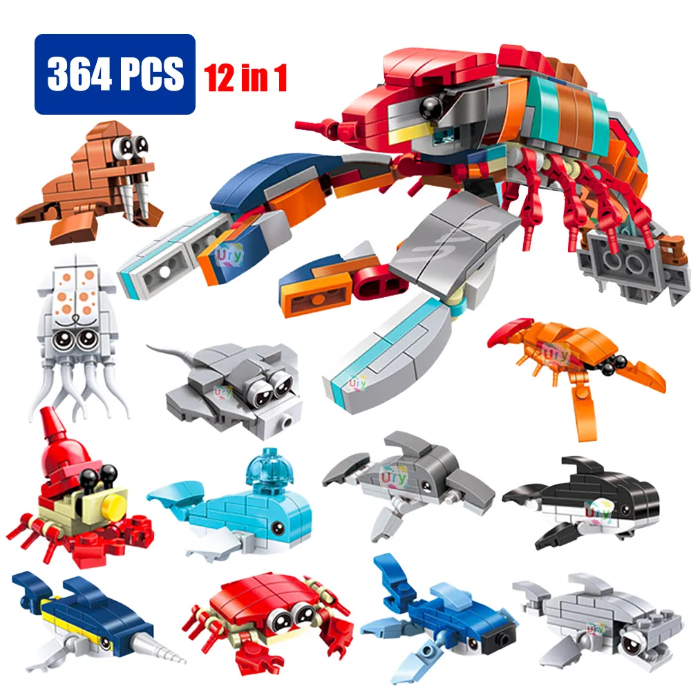Moc 12in1 Ocean Marine Fish Animals Lobster Killer Whale Seal Ray