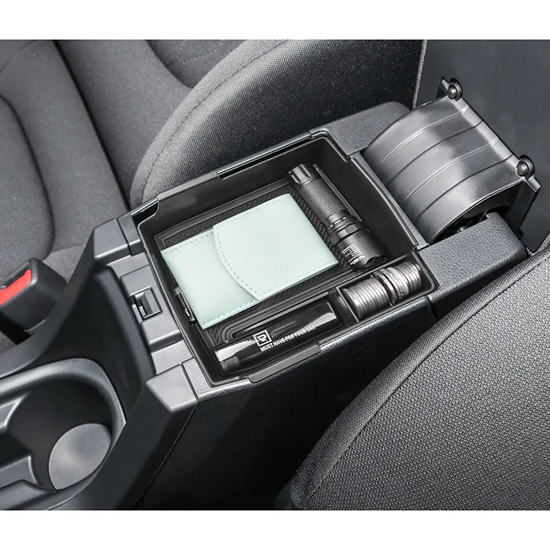 Organisateur Console Centrale Toyota Corolla Cross SUV 2022-2023 – Boîte Rangement Double Niveau | Compartiments Téléphone, Carte, USB