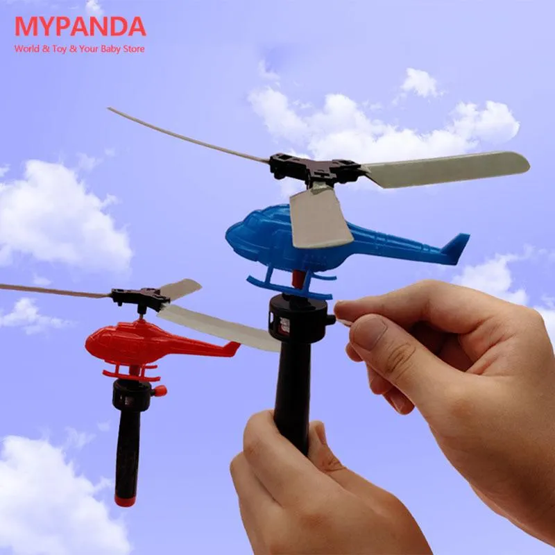 Childrens Outdoor Pull-String Helicopter Toy Plane: Drawstring