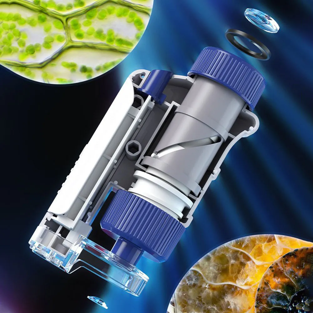 Handheld Magnifying Light & Portable Microscope: 60-120X Mini ...