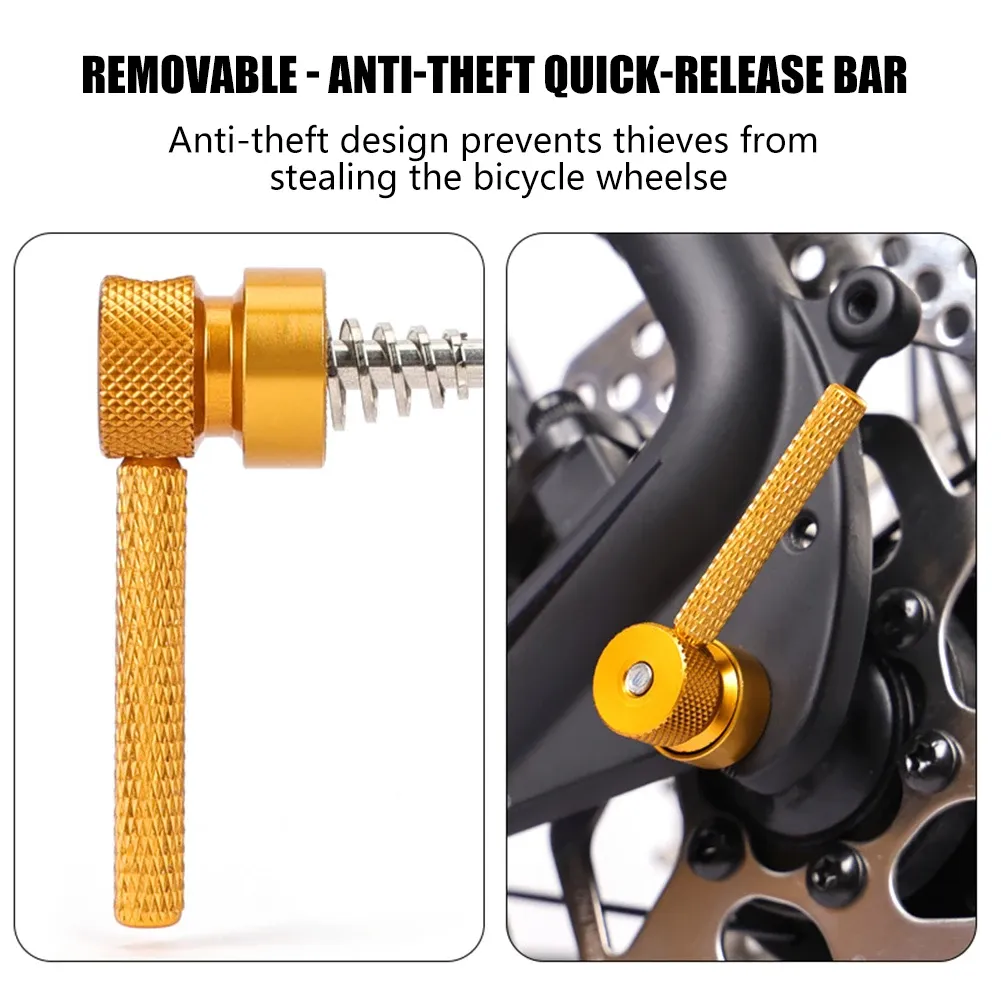 Bicycle Quick Release Skewers Anti Theft Bike Seatpost Clamp Lock Aluminum Alloy MTB Mountain Road Bike Parts Accessories Black 2024