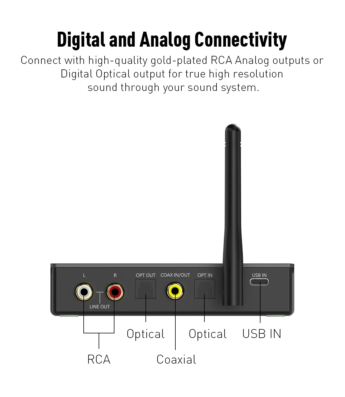 1Mii DS700 HiFi Bluetooth Transmitter Receiver DAC 3-in-1 Long