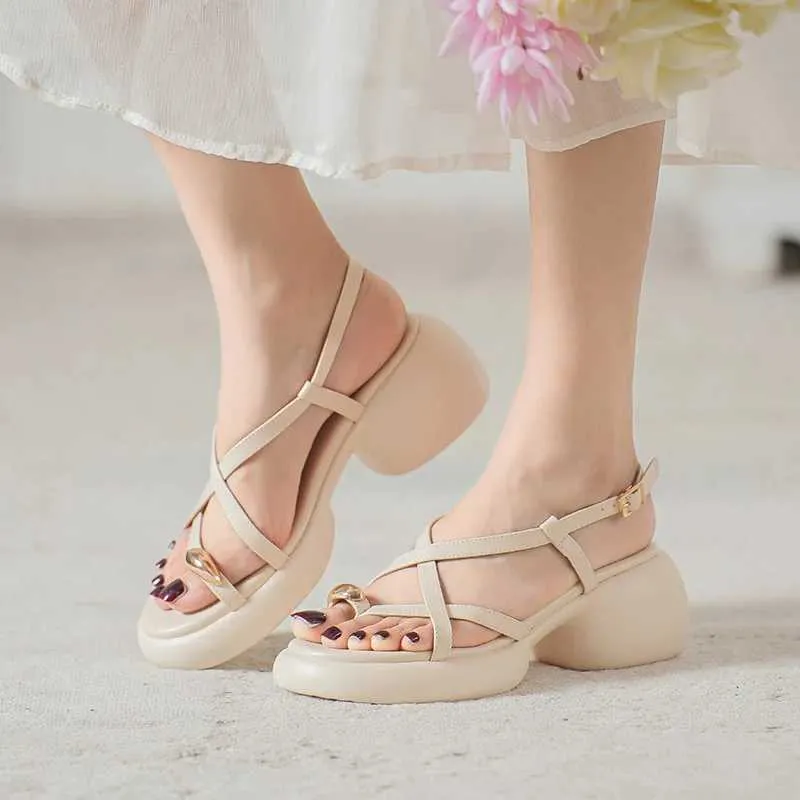 Summer Women's Korean Casual Sandals: Stylish High-Heels for Work and Party