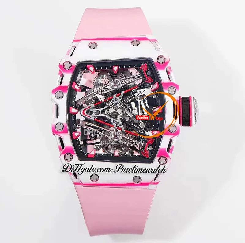 Bubba Watson Tourbillon Watch Genuine Automatic Skeleton Red Dial Rubber  Strap
