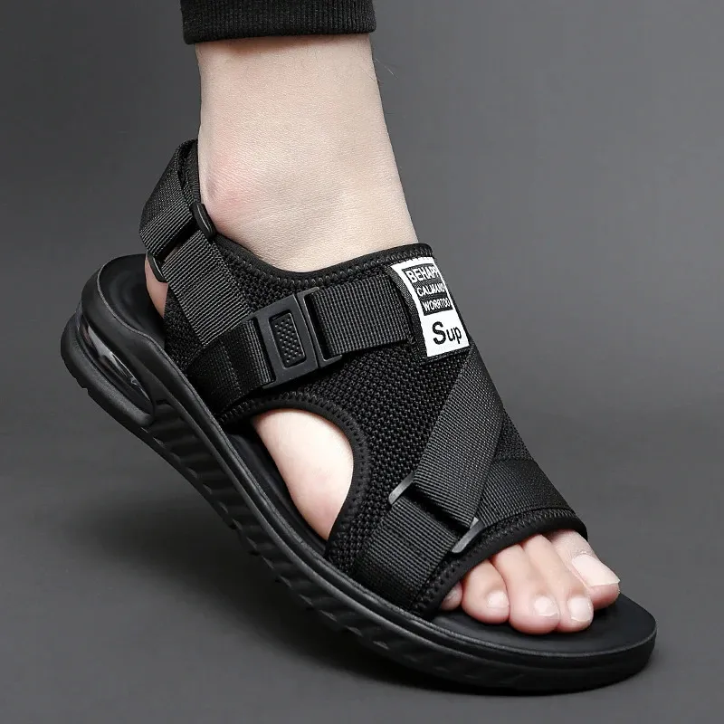 Air Cushion Sports Sandals Breathable Mesh Beach Shoes for Men Soft Comfortable