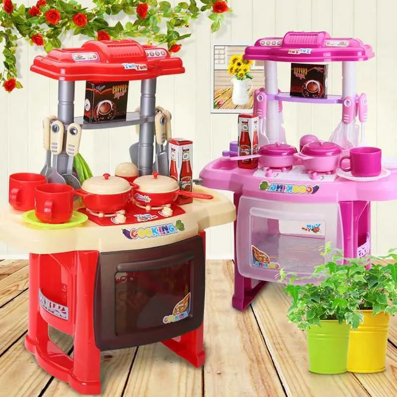 Kitchen Play Food New Childrens Kitchen Set Large Simulation Model
