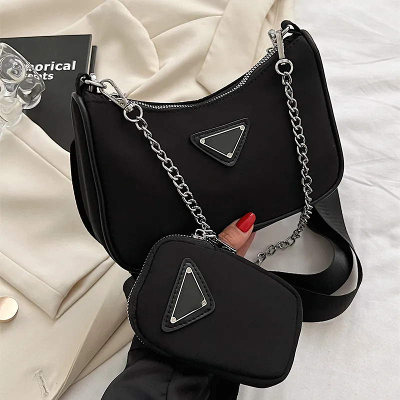 Designer 3 Piece Set Genuine Nylon crossbody bag with pockets Shoulder Bag Tote Coin Purse and Wallet for Women Top Sale Brand