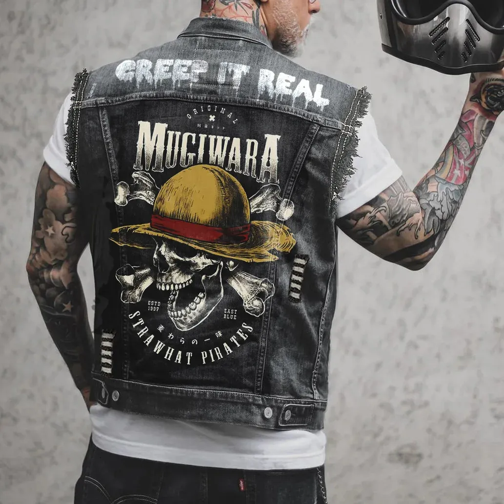 Biker denim vest hotsell